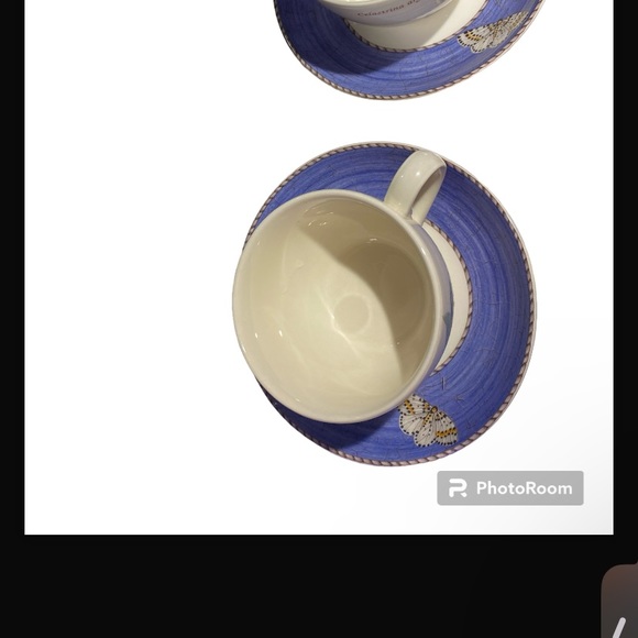 WEDGWOOD ENGLAND QUEEN’S WARE SARAH’S GARDEN coffee, teacup, and saucer set -1 - Picture 4 of 8